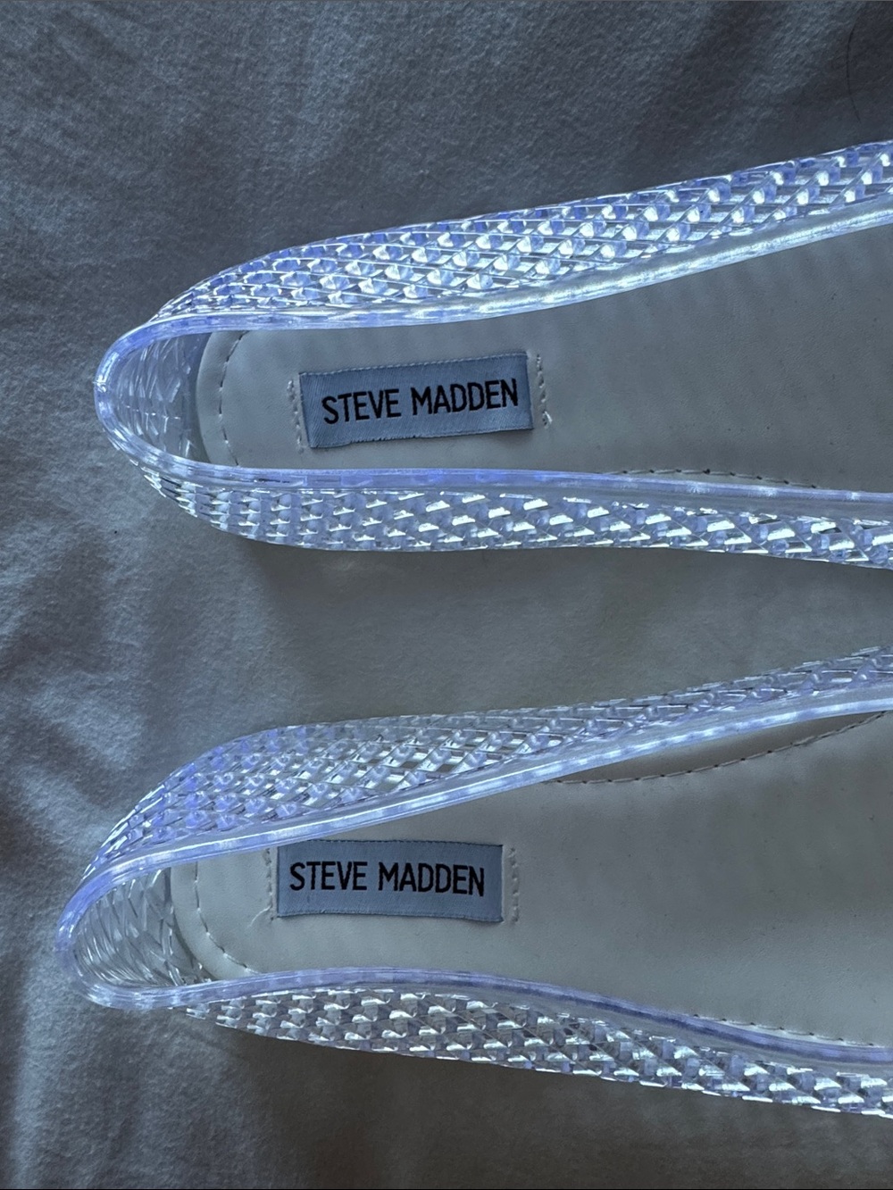 Steve Madden Clear Lattice Jelly Flats - Picture 4 of 5